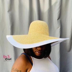 ROCK THE BOAT STRAW SUN HAT - WHITE